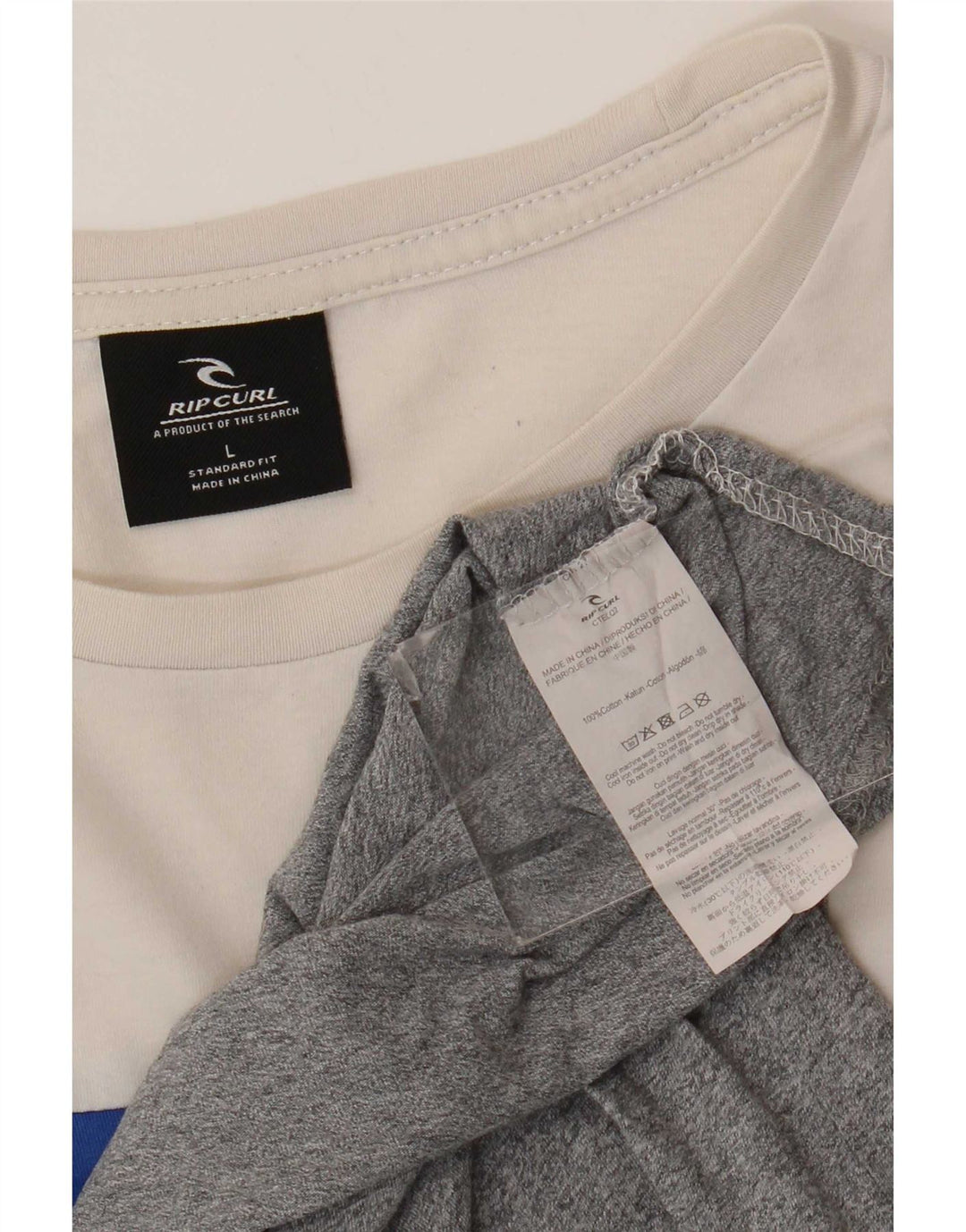 Rip Curl Camiseta de corte estándar para hombre, talla grande, bloques de color multicolor
