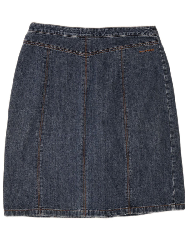 Dkny Falda vaquera de cintura alta para mujer US 10 grande W30 algodón azul
