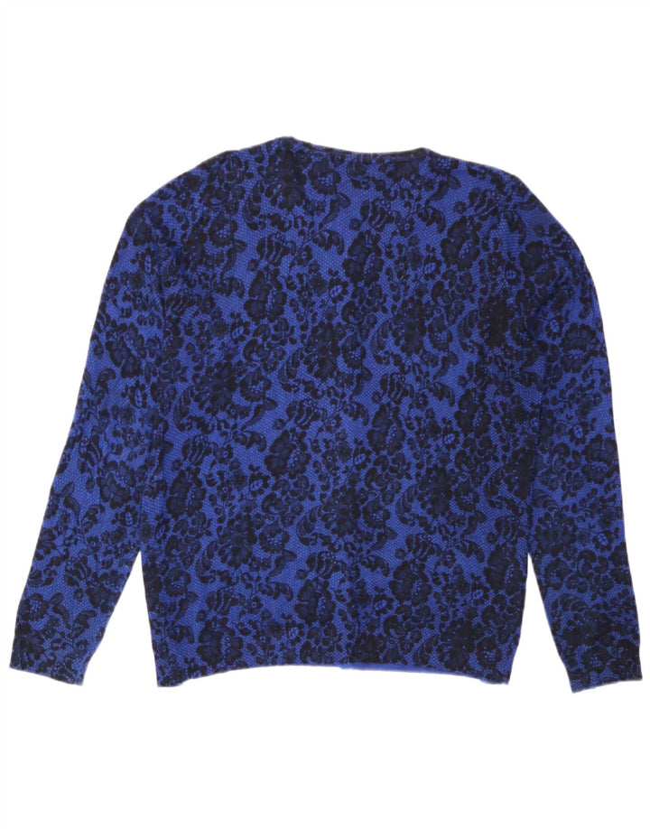 Marks & Spencer - Cárdigan para mujer, talla 40, color azul medio, floral