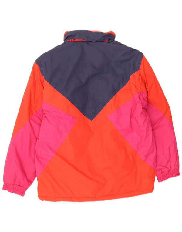 MC Kee's Chaqueta de esquí holgada con capucha para hombre UK 38 Medium Red Colourblock