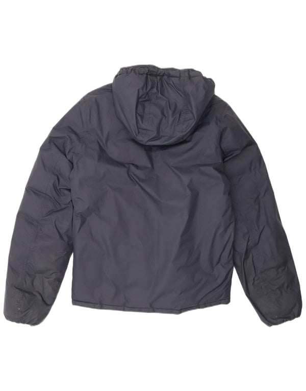 K-Way Chaqueta Acolchada Reversible con Capucha para Mujer UK 44 Medium Azul Marino