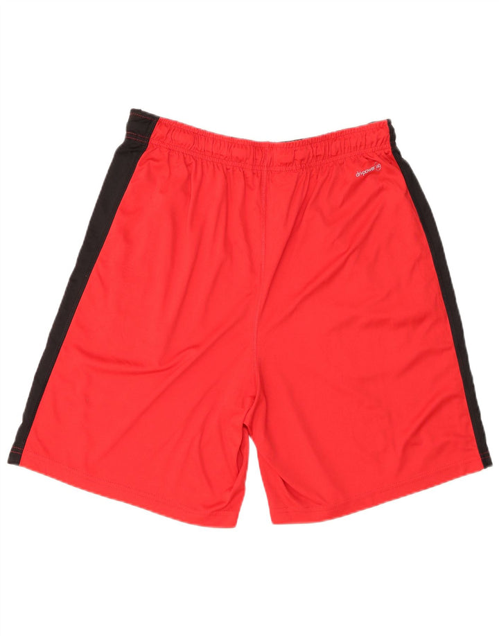 RUSSELL ATHLETIC Pantalones cortos deportivos Dri-Power para hombre con bloques de color rojo mediano