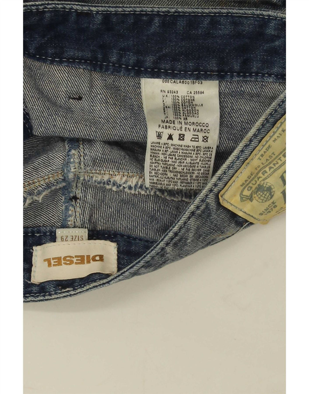 Shorts Vaqueros Mujer Diesel W29 Algodón Azul Medio