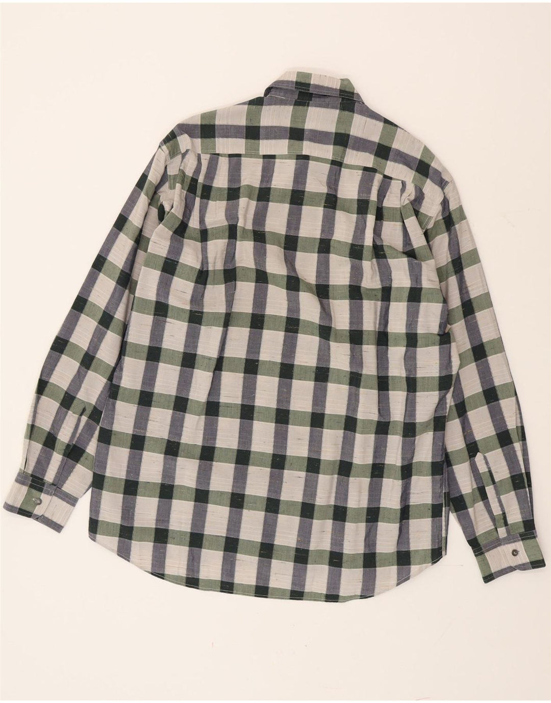 Maurizio Baldassari Camisa Hombre Talla 41 16 Grande Cuadros Multicolor Algodón