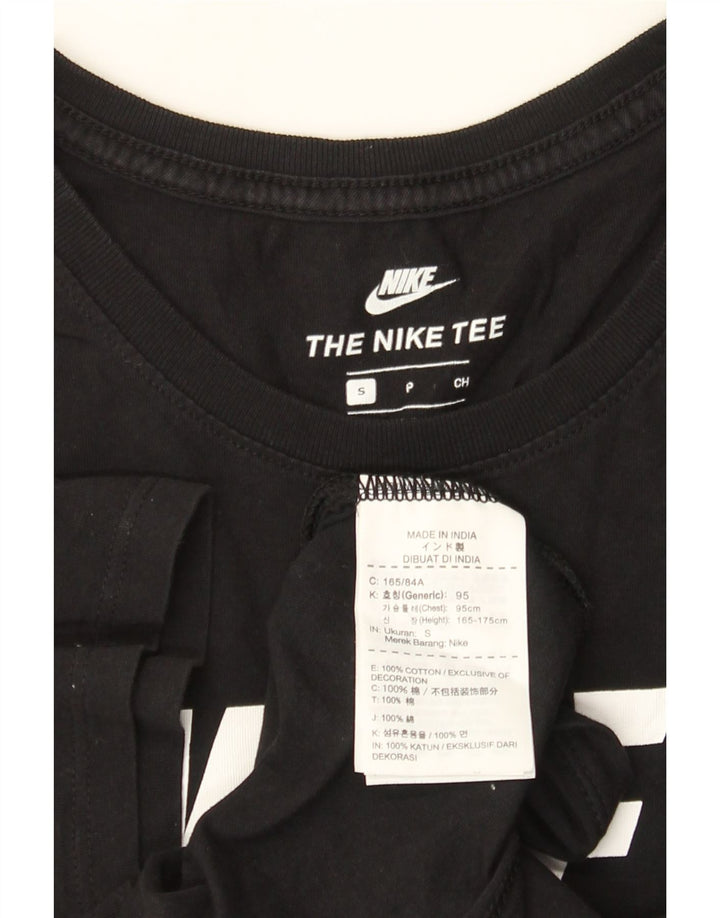 Nike - Camiseta gráfica para hombre, talla pequeña, algodón negro