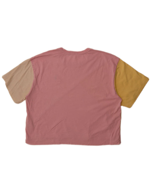 Polo Ralph Lauren Camiseta para Mujer Top UK 40 XL Algodón Color Block Rosa