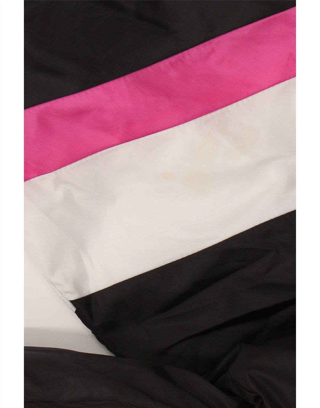 Vintage Hombre Chándal Top Chaqueta XL Negro Colorblock Poliéster