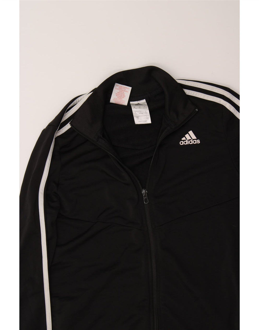 ADIDAS Boys Tracksuit Top Jacket 13-14 Years Black Polyester Vintage Adidas and Second-Hand Adidas from Messina Hembry 
