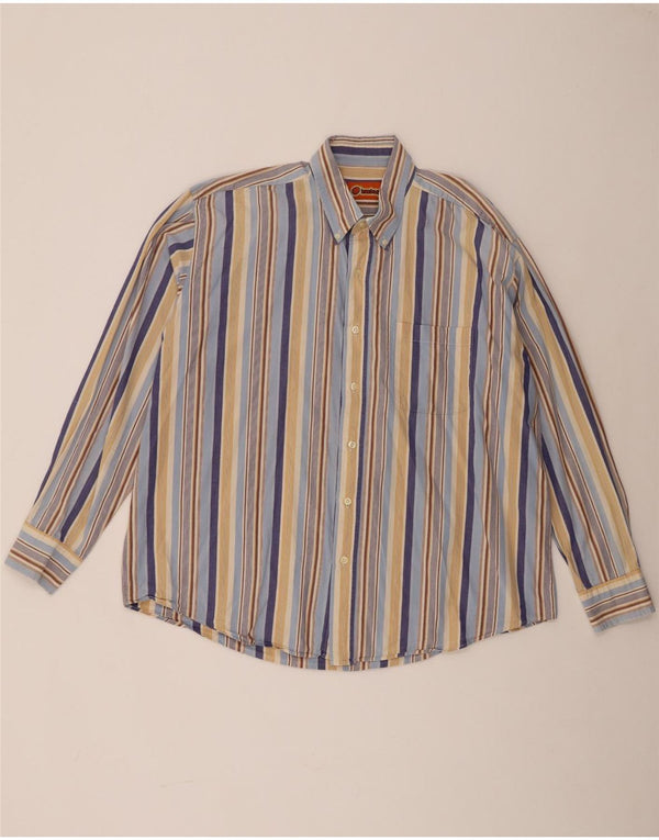 Camisa Vintage Hombre XL Rayas Multicolores