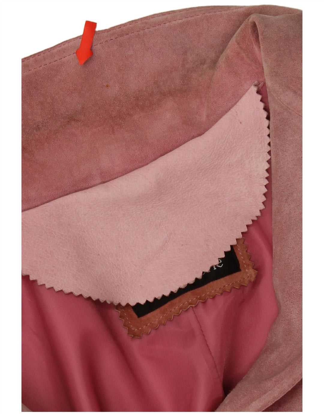 VINTAGE Chaqueta Blazer de ante de 2 botones para mujer IT 46 Cuero rosa grande