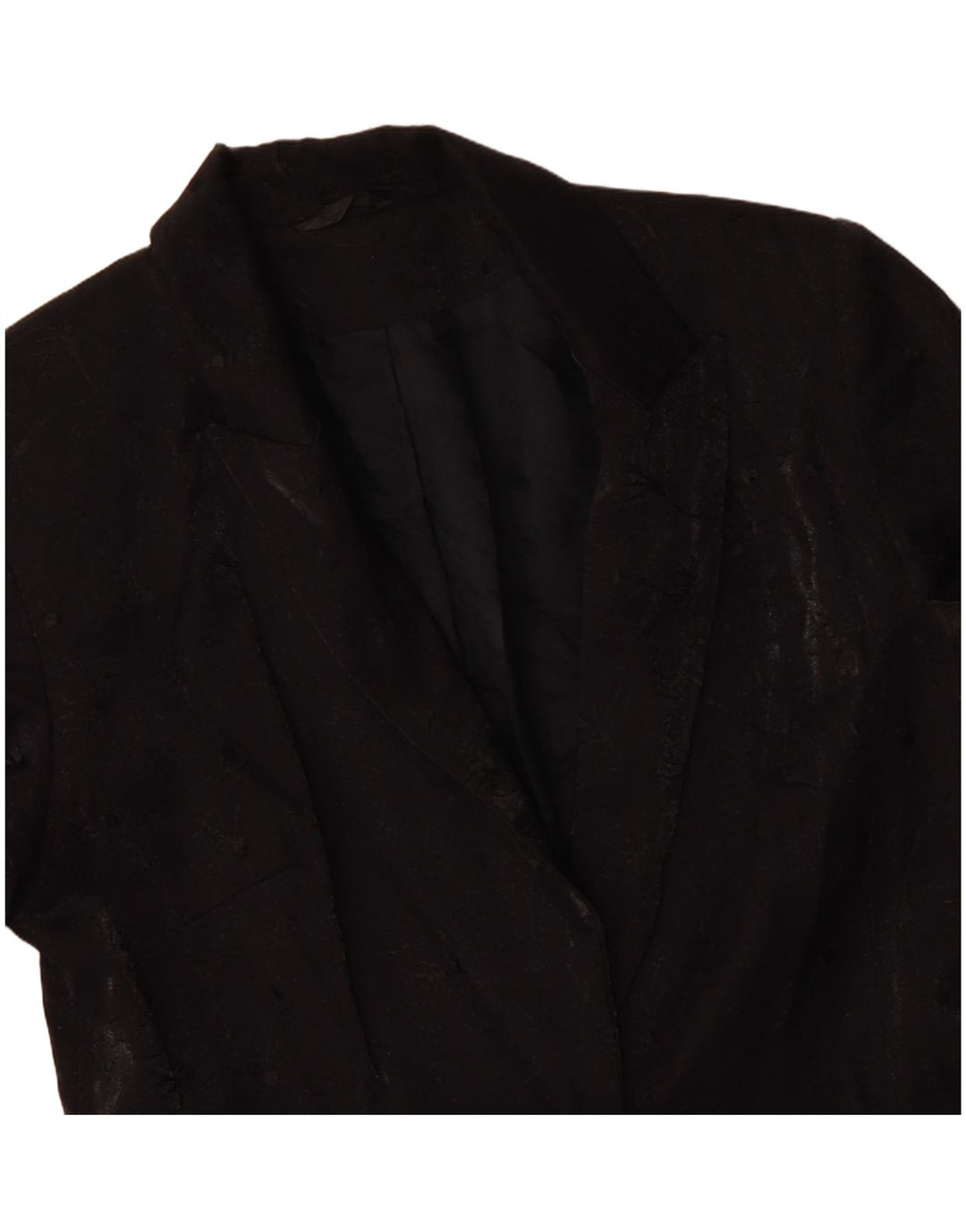 RICHARDS Abrigo para mujer UK 10 Small Black Floral Viscosa