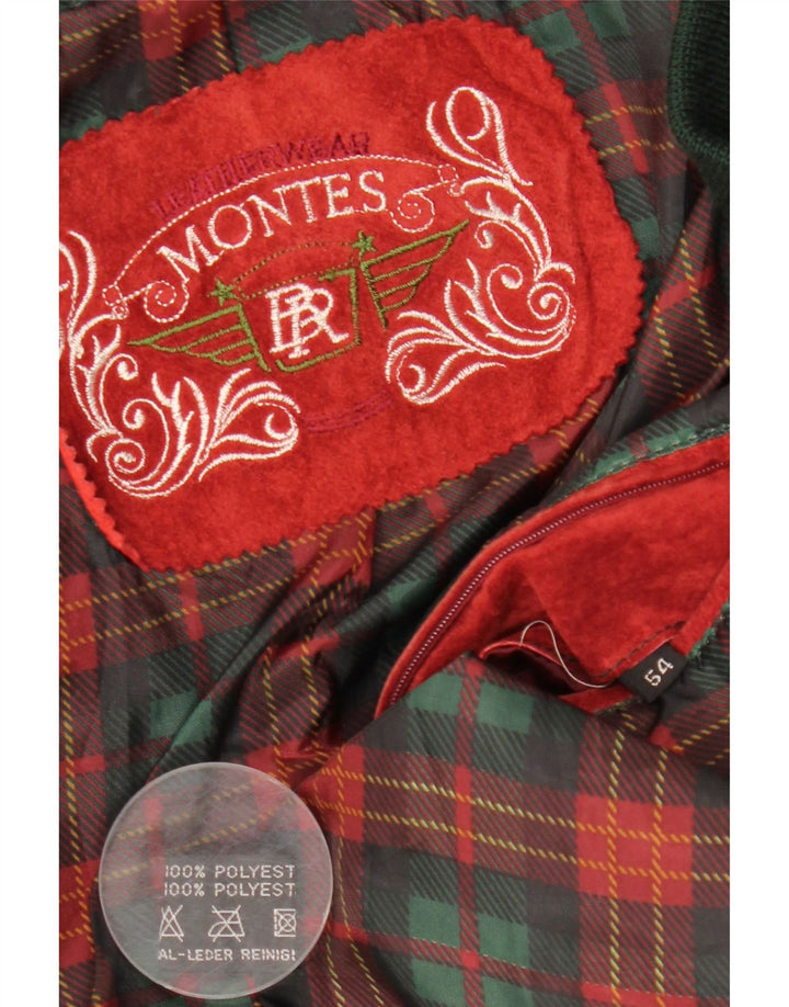 MONTES Chaqueta bomber para hombre IT 54 2XL Rojo Colorblock Poliéster