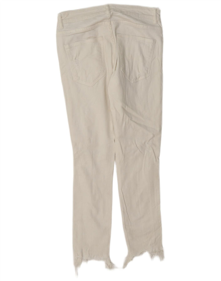 Zara Jeans ajustados desgastados para hombre EU 38 Small W30 L27 Algodón blanco