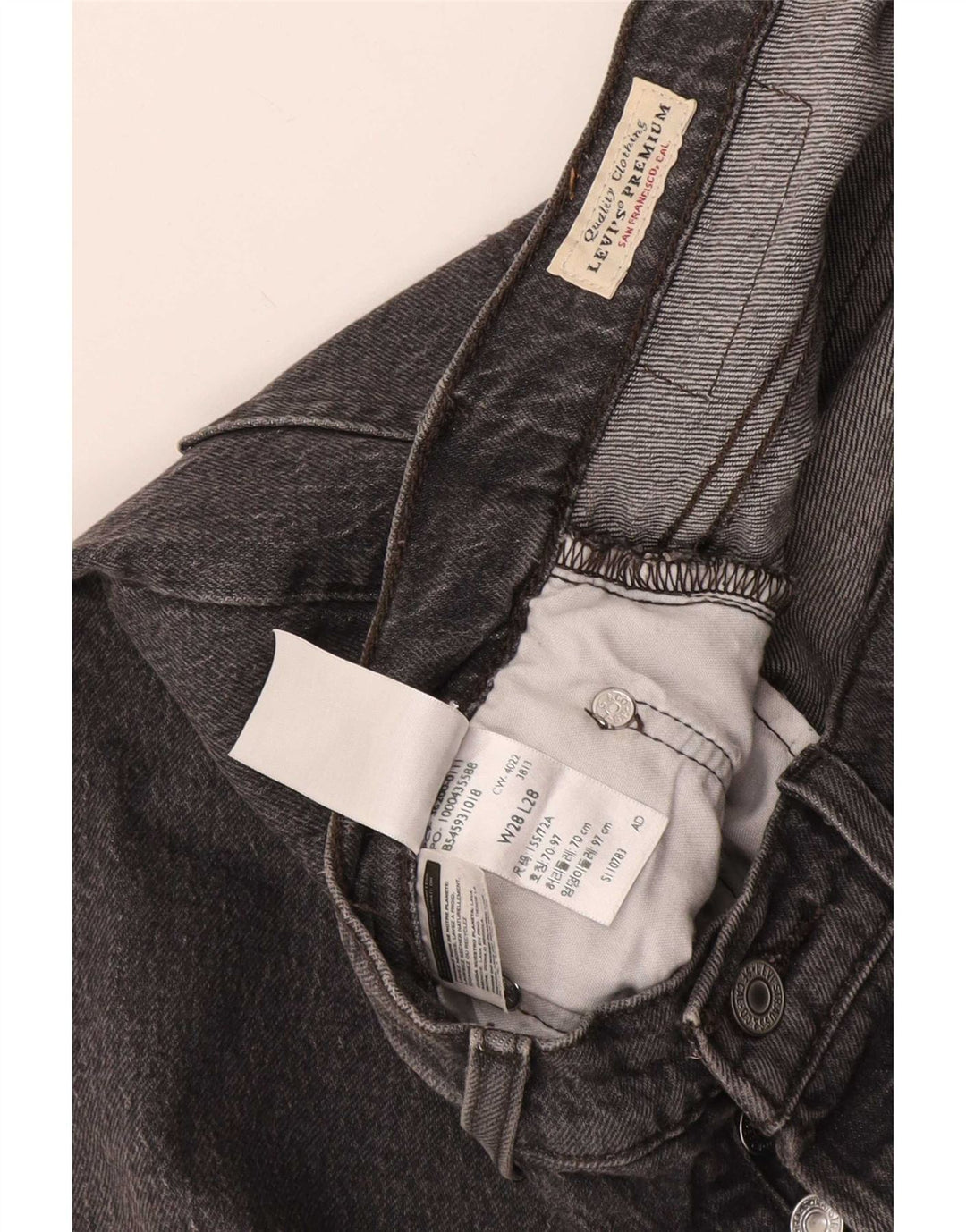 Vaqueros Levi's Mujer 501 Rectos W28 L28 Gris