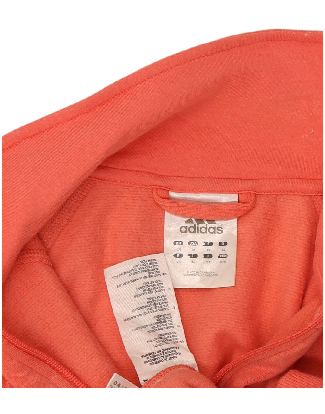 Adidas - Chaqueta de chándal para mujer, talla 40, algodón rosa medio