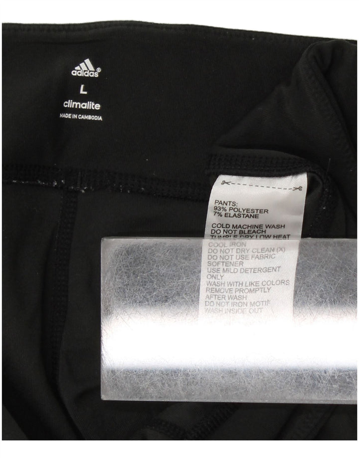 ADIDAS Leggings Climalite para mujer Reino Unido 44 Grande Poliéster negro