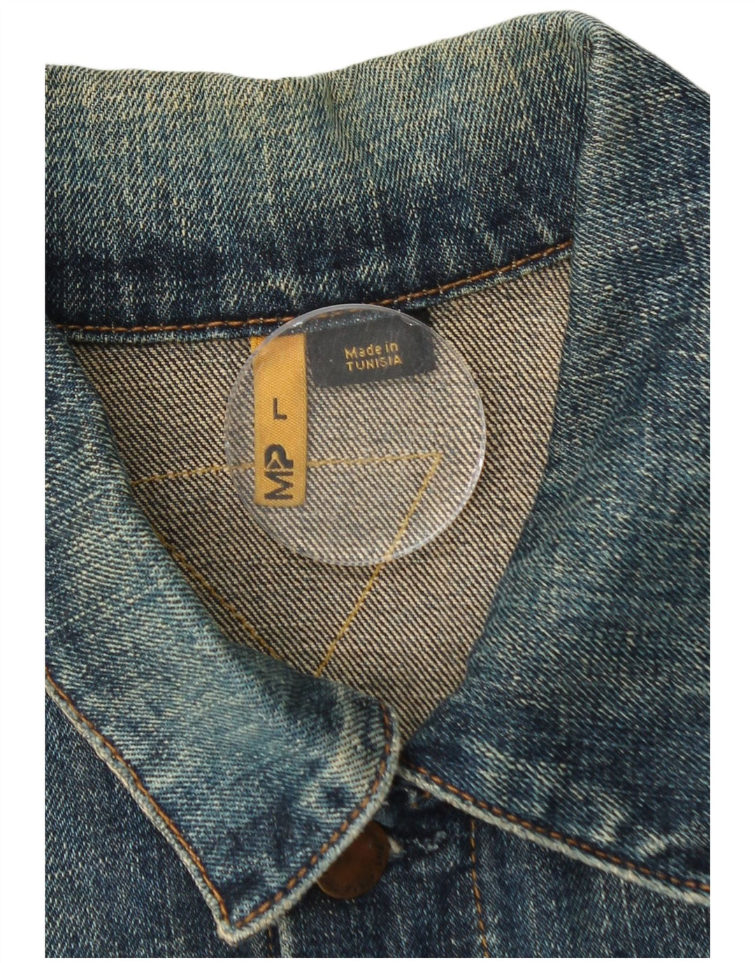 MELTIN' POT Chaqueta vaquera para hombre Reino Unido 40 Algodón azul grande