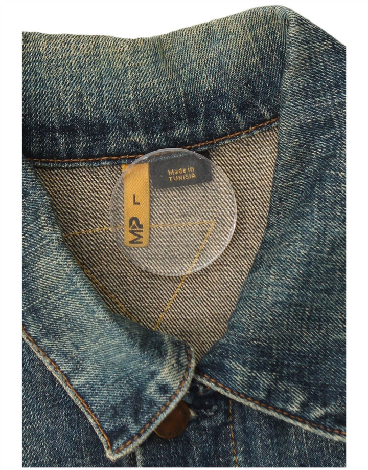 MELTIN' POT Chaqueta vaquera para hombre Reino Unido 40 Algodón azul grande