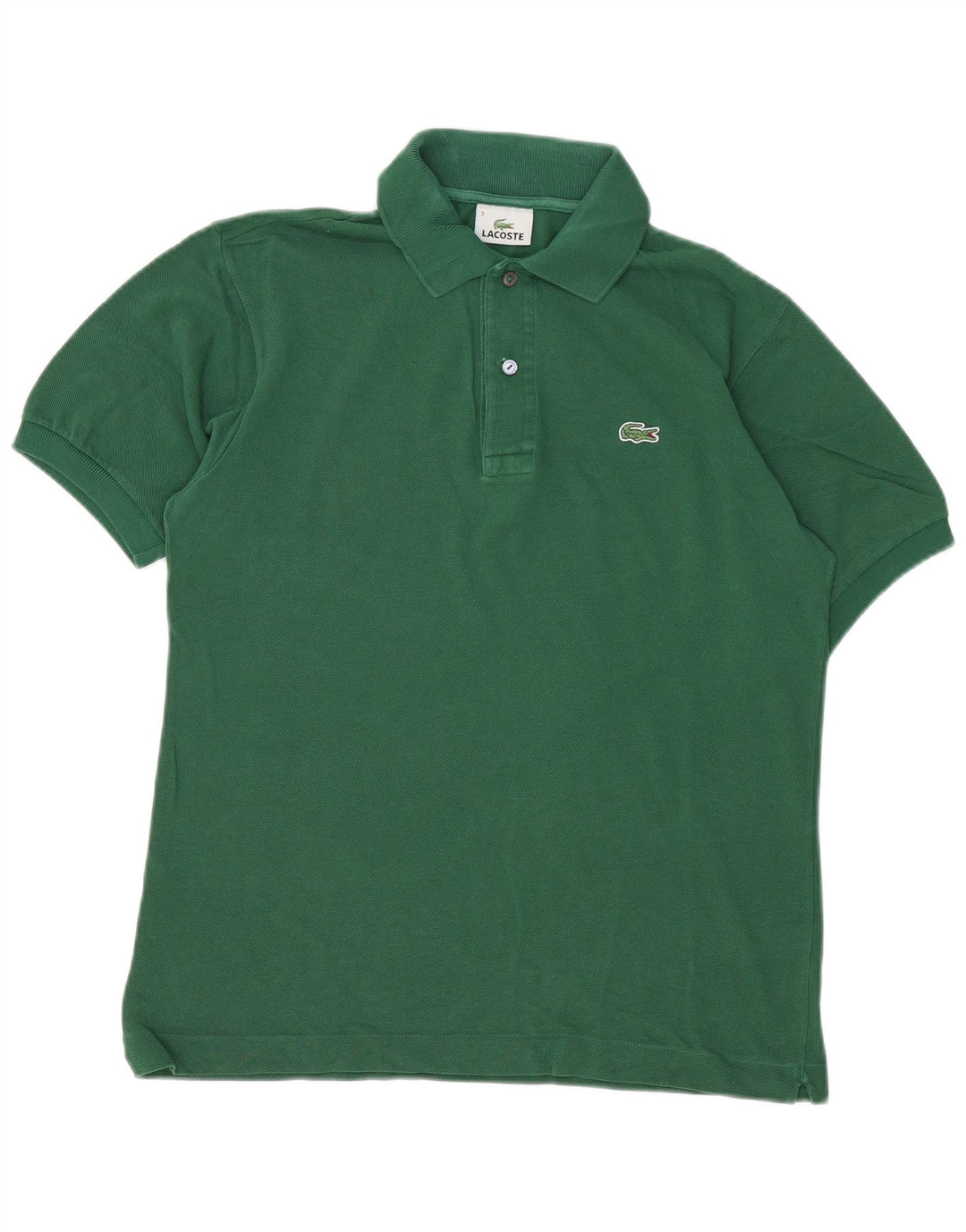 Polo Lacoste para hombre talla 3 pequeño algodón verde