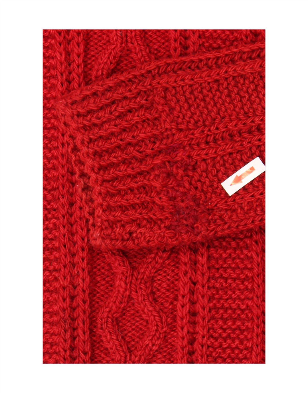 Vintage hombres Cardigan suéter medio borgoña