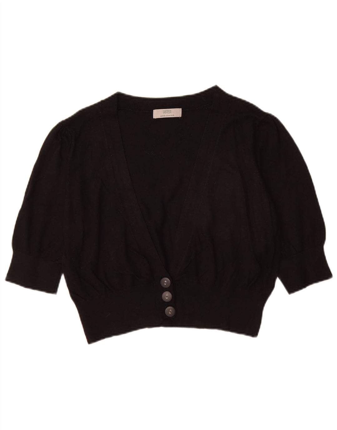 Marks & Spencer - Cárdigan corto para mujer, talla 40, talla M, color negro