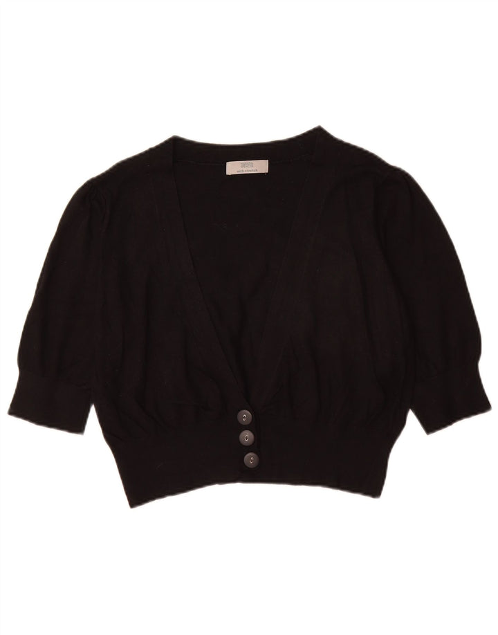 Marks & Spencer - Cárdigan corto para mujer, talla 40, talla M, color negro