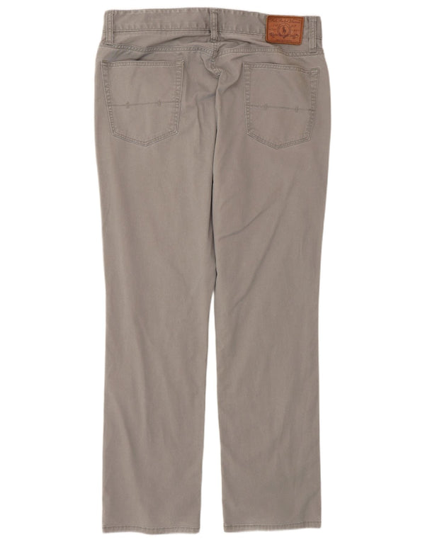Polo Ralph Lauren Pantalones casuales rectos para hombre W34 L30 Algodón gris