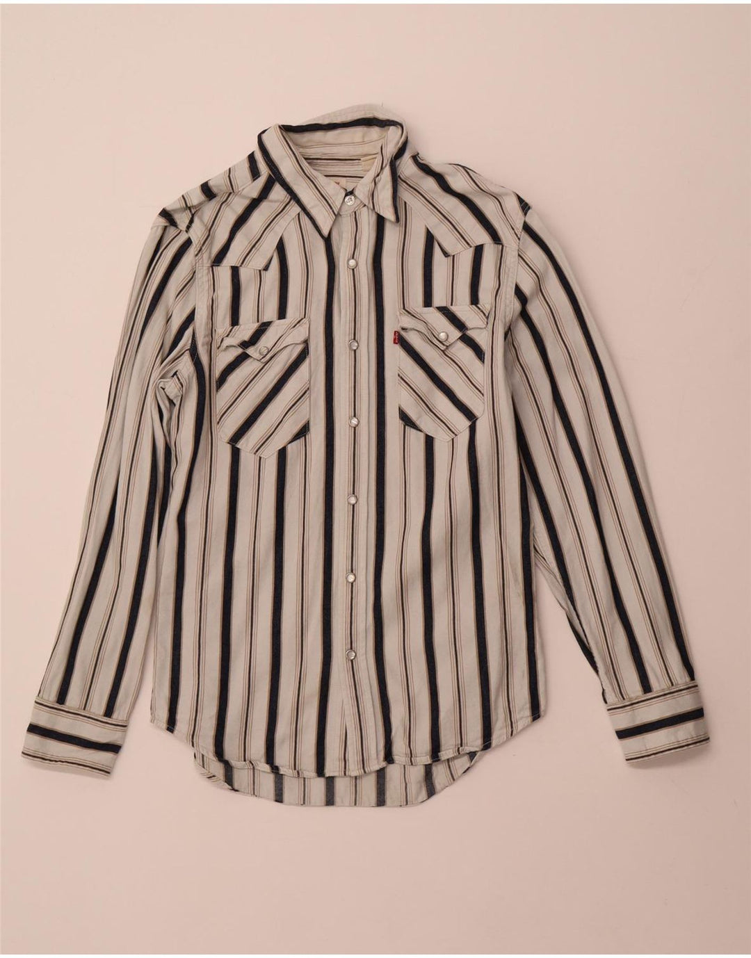 LEVI'S Camisa de Franela para Hombre Pequeña Rayas Blancas