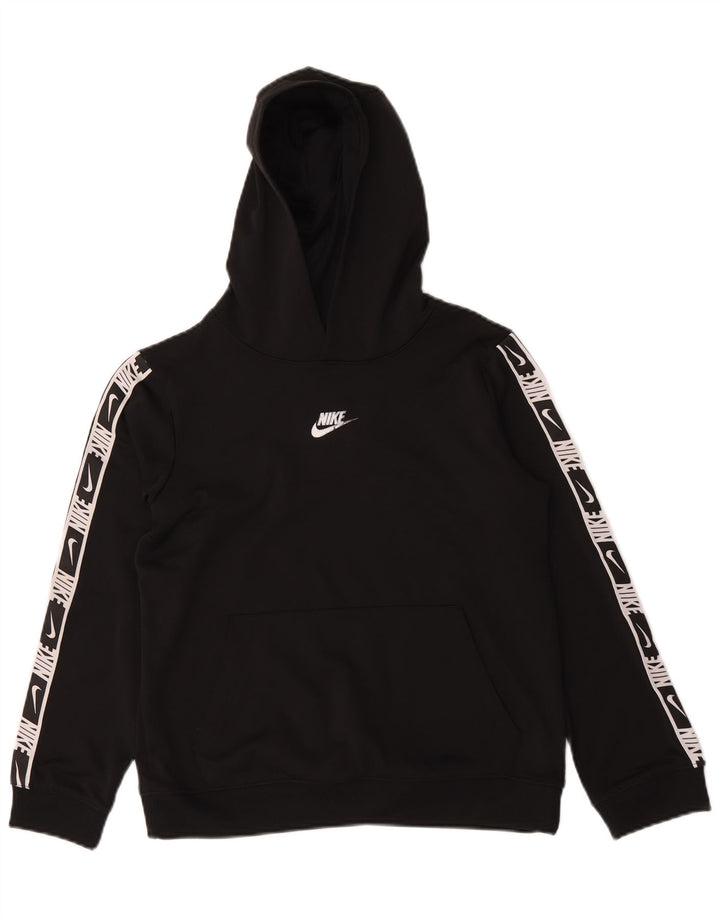 Nike - Sudadera con capucha para niños (12 a 13 años, talla grande, poliéster), color negro