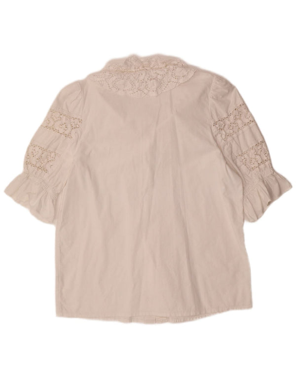 ALPHORN Blusa Mujer IT 40 Medium Blanco