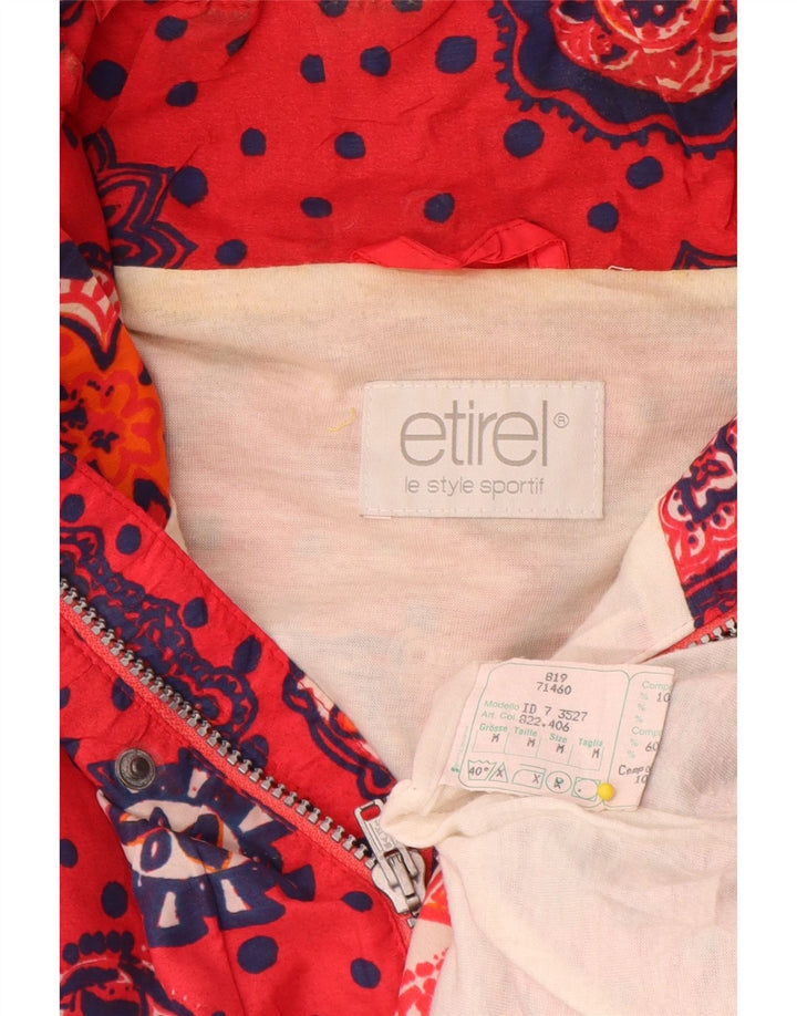Etirel Chaqueta Anorak extragrande para mujer Reino Unido 14 Poliéster floral rojo mediano
