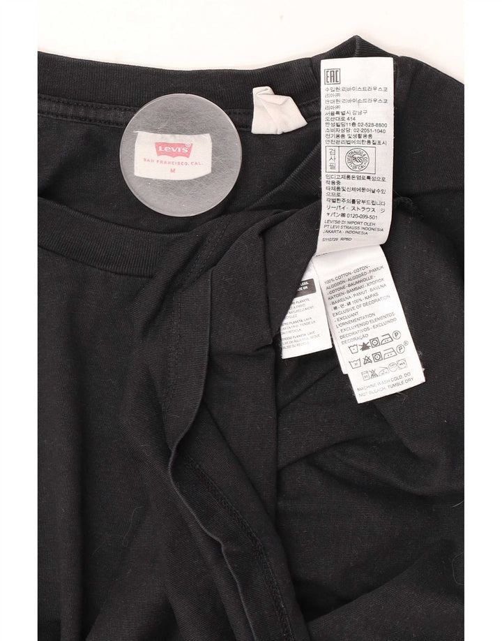 Levi's Camiseta para mujer Top UK 44 Medium Black Cotton