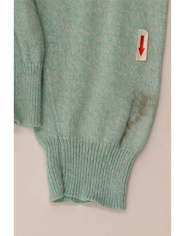 Marks & Spencer Suéter tipo jersey con cuello redondo y ajuste regular para hombre XL Azul