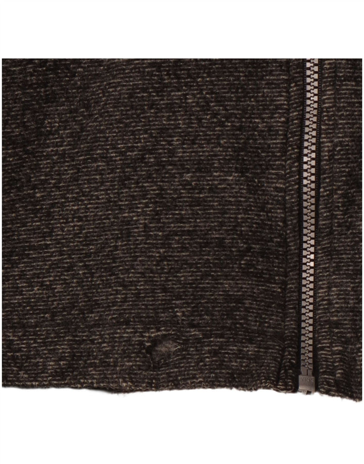 CHAMPION Chaqueta polar con capucha para hombre UK 42 XL Poliéster gris a rayas