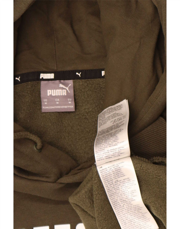 Puma Hombre Sudadera Con Capucha Gráfica Jersey De Algodón Caqui Mediano