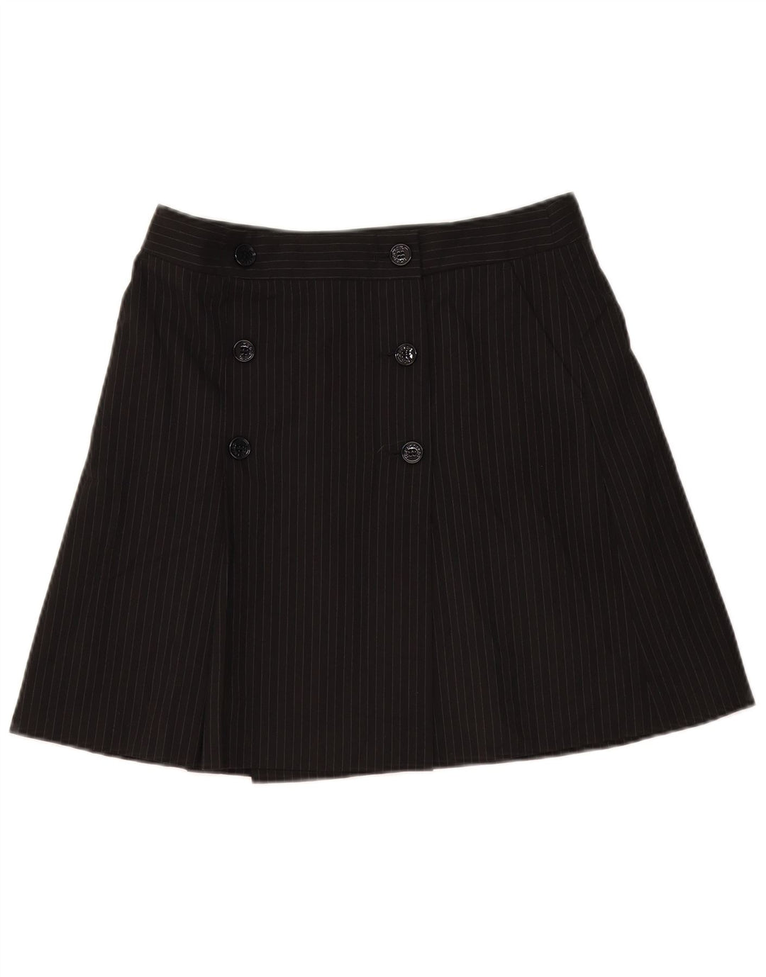 Iceberg Falda cruzada para mujer IT 42 Medium W32 Poliéster a rayas negras