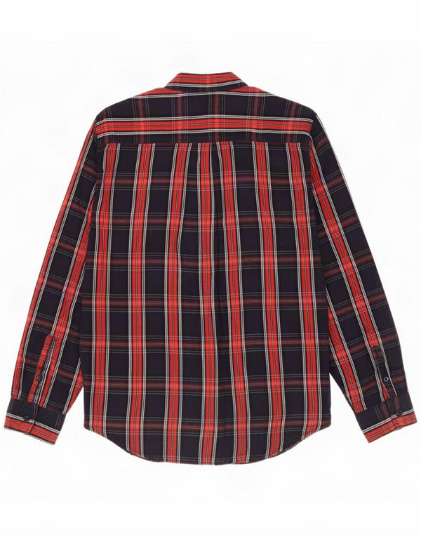 Zara Womens Flannel Shirt UK 10 Small Red Plaid Viscose