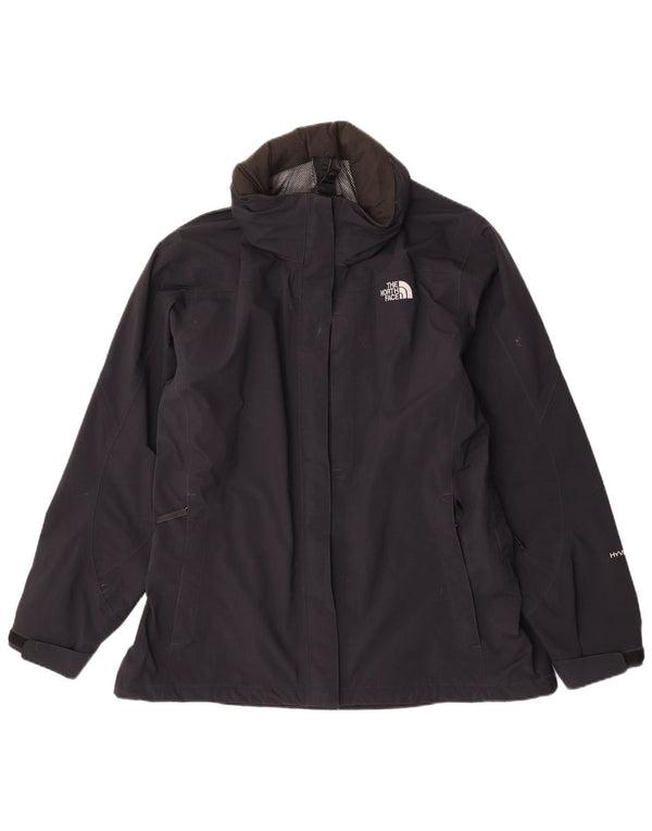 The North Face Hyvent - Chubasquero extragrande con capucha para mujer, talla 40, talla XL, color negro