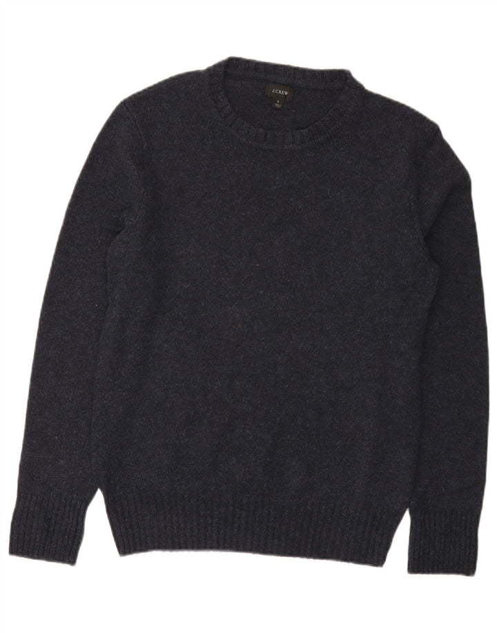 J. Crew Suéter tipo jersey con cuello de ajuste regular para hombre pequeño azul marino moteado