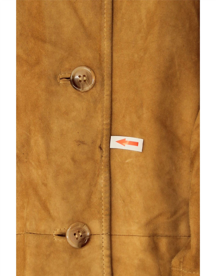 Ombraluce Chaqueta de ante para hombre IT 46 Cuero marrón grande
