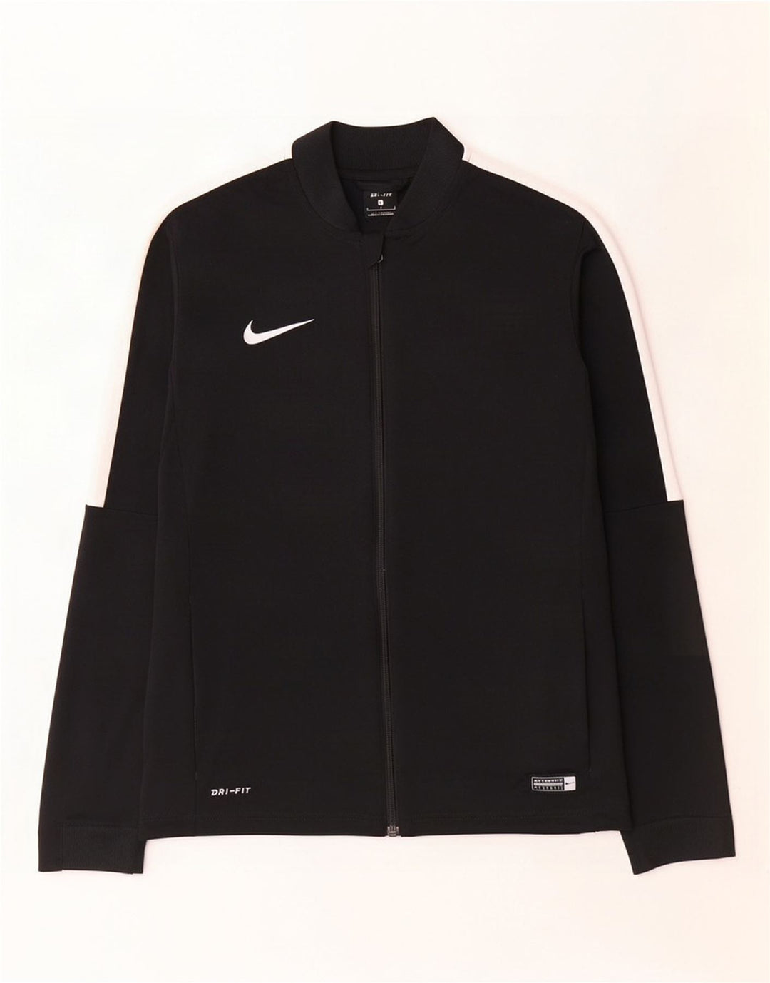 Nike Hombre Dri Fit Chándal Top Chaqueta Grande Negro Colorblock Poliéster