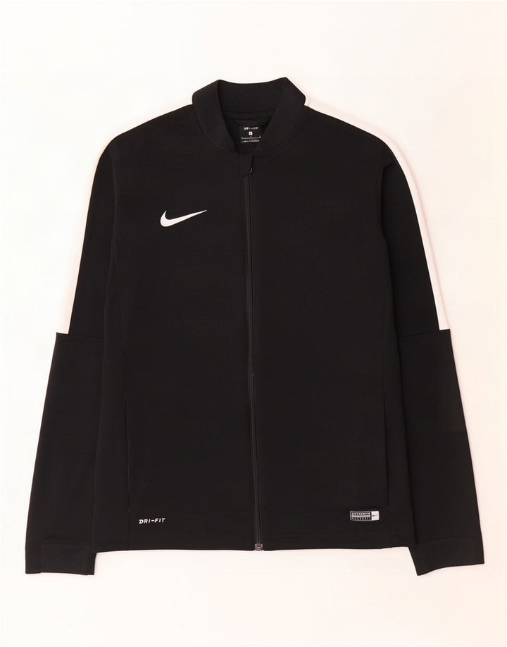 Nike Hombre Dri Fit Chándal Top Chaqueta Grande Negro Colorblock Poliéster