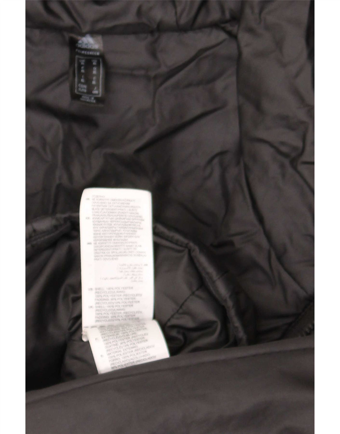 Adidas Chaqueta acolchada con capucha para hombre UK 42 XL Poliéster negro