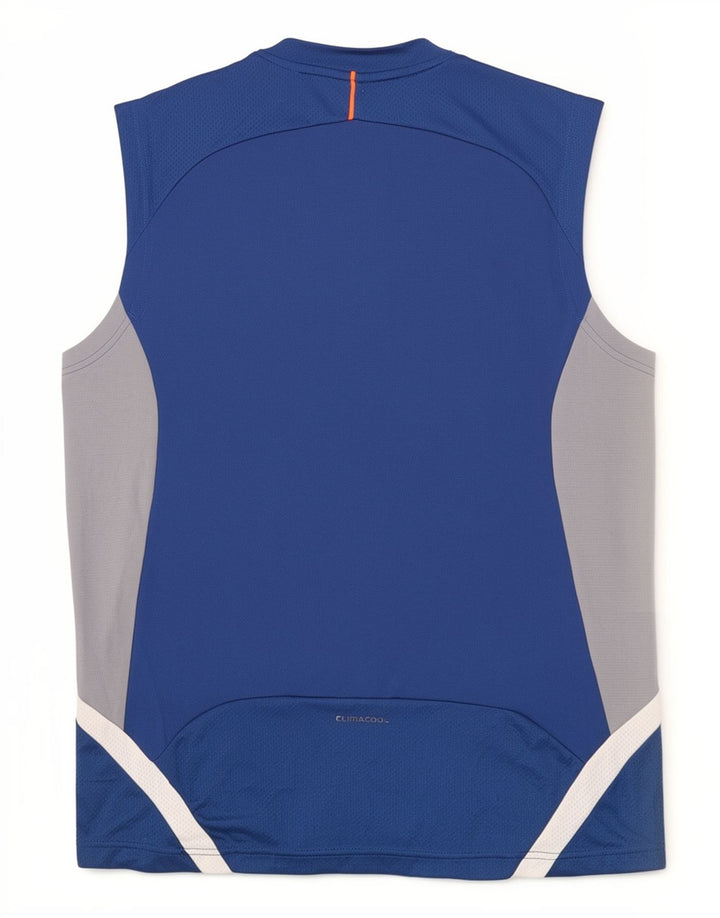 Adidas Hombre Climacool Vest Top Azul Medio Colorblock Poliéster