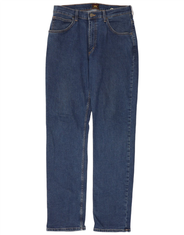 Vaqueros Lee De Corte Regular Para Mujer W32 L34 Algodón Azul