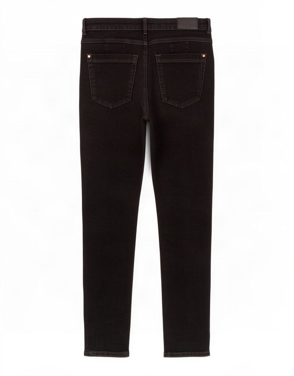 Marks & Spencer Vaqueros pitillo para mujer UK 12 Medium W30 L26 Algodón negro