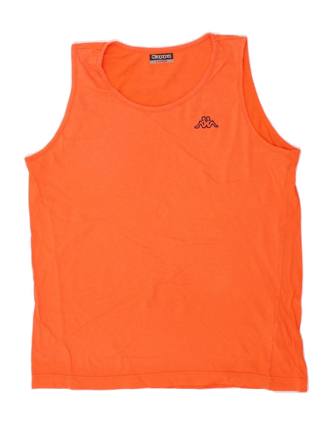 KAPPA Womens Vest Top UK 16 Large Orange Cotton Vintage Kappa and Second-Hand Kappa from Messina Hembry 