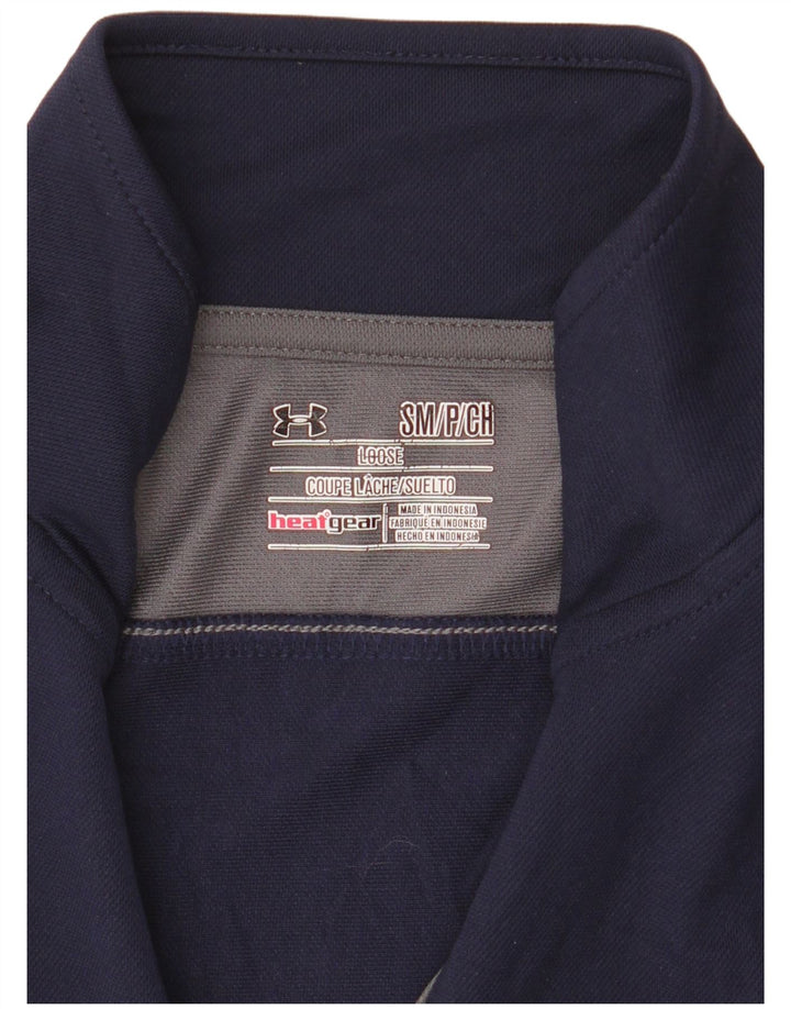 Under Armour Hombre Heat Gear Chándal Top Chaqueta Pequeña Azul Marino