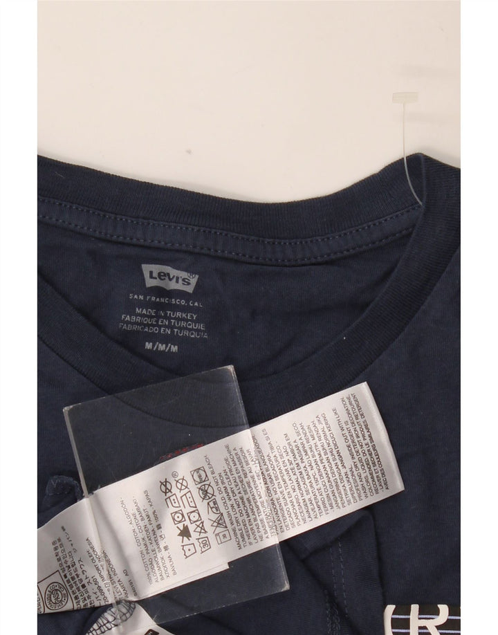 LEVI'S Camiseta gráfica para hombre Top Medium Azul marino Algodón