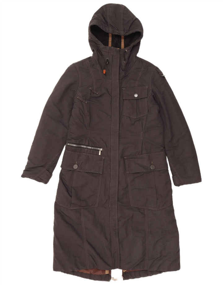 Murphy & Nye Chaqueta Parka Extragrande para Mujer UK 10 Small Poliamida Negra